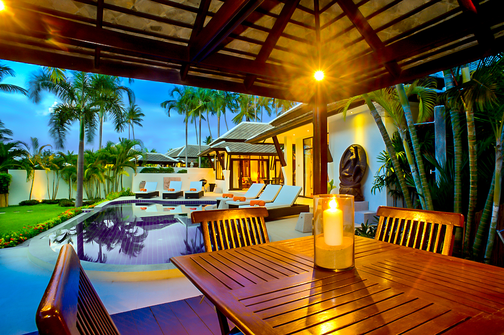 3 Bedroom Beach Front Villa with Private Pool at Plai Laem Samui