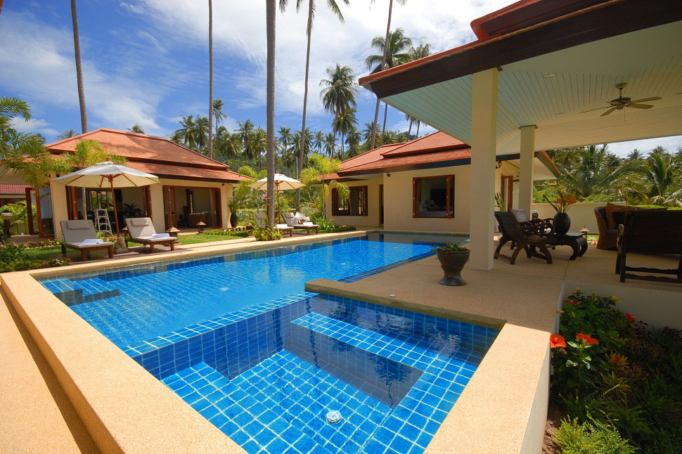 4 Bedroom Beach Front Villa with Private Pool at Laem Sett Ko Samui