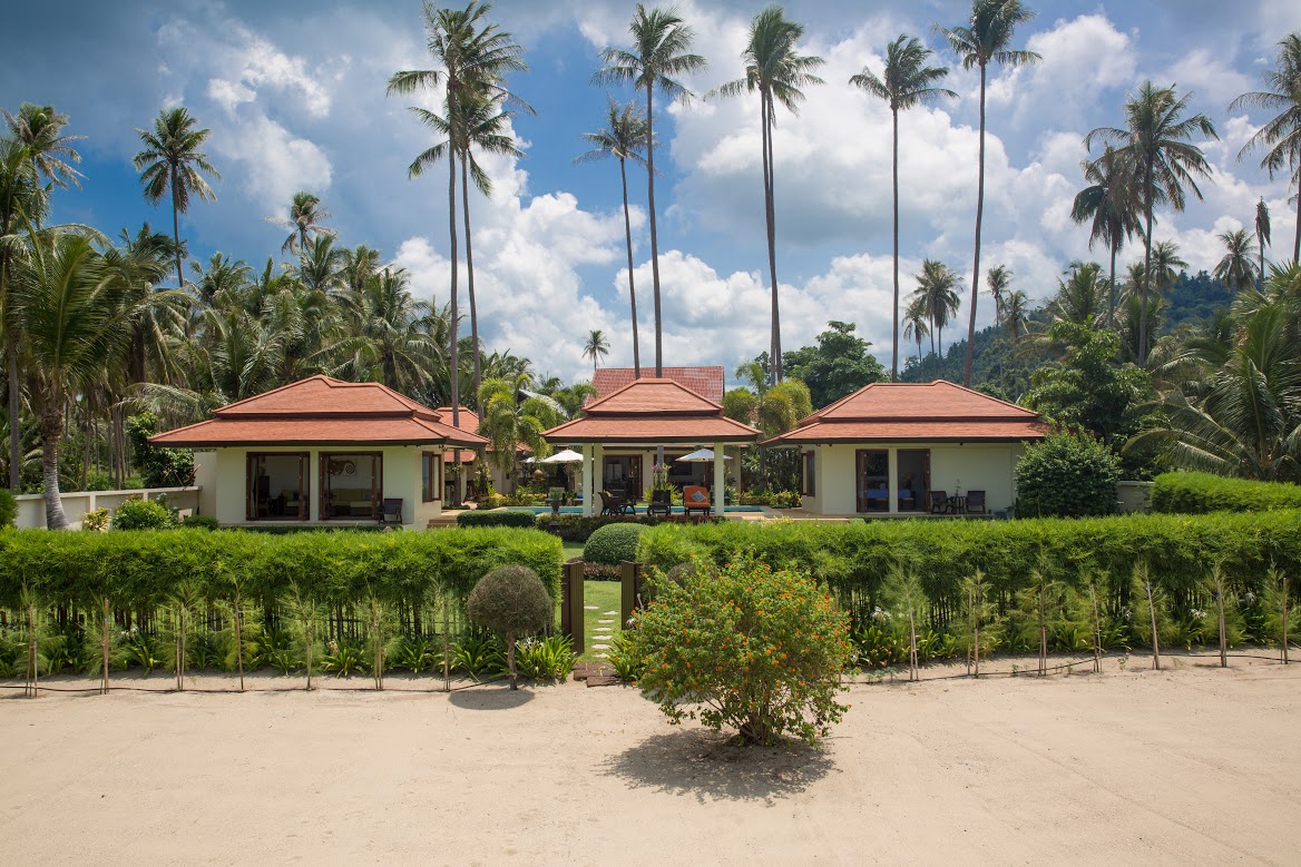 3 Bedroom Option Beach Front Villa with Private Pool at Laem Sett Ko Samui