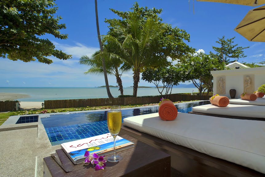 3 Bedroom Beach Front Holiday Villa with Pool at Plai Laem Ko Samui