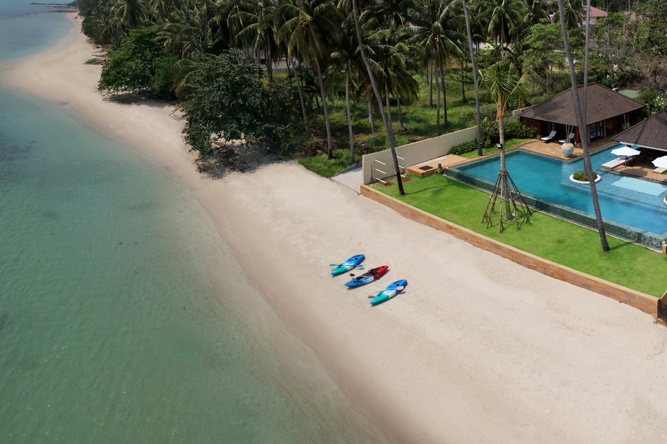 3 Bedroom Option Beach Front Villa with Private Pool at Laem Sor Ko Samui