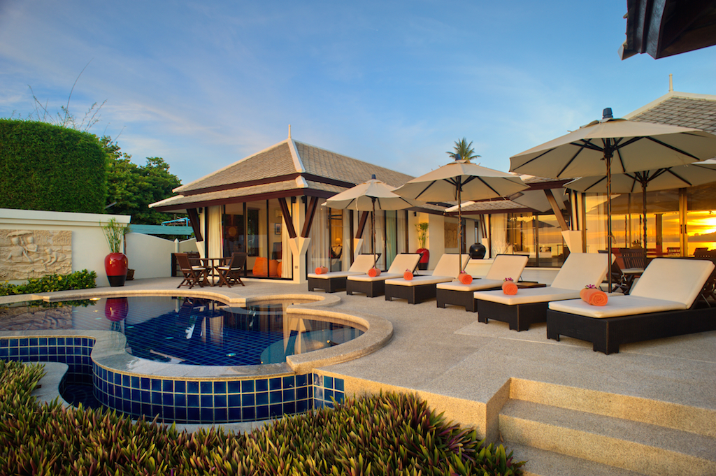 3 Bedroom Luxury Beach Front Villa with Pool at Plai Laem Samui
