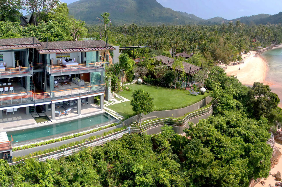 3 Bedroom Option Beach Front Villa with Private Pool at Taling Ngam  Samui