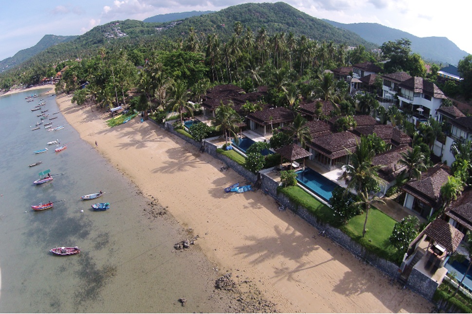 2 Bedroom Option Beach Front Villa with Pool at Bophut Koh Samui Thailand