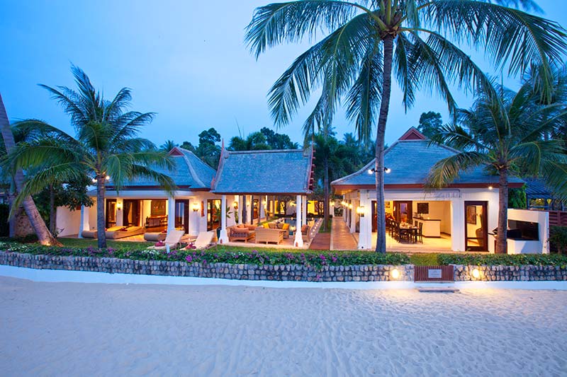 4 Bedroom Option Luxury Beach Front Villa with Private Pool at Maenam Koh Samui