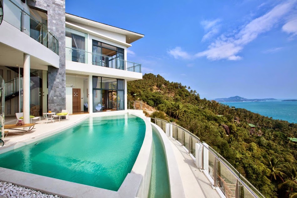 4 Bedroom Option Sea View Villa with Pool at Chaweng Ko Samui Thailand