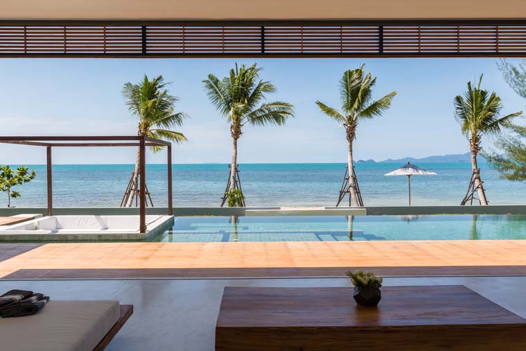 4 Bedroom Option Luxury Beach Front Villa with Pool at Bang Por Koh Samui