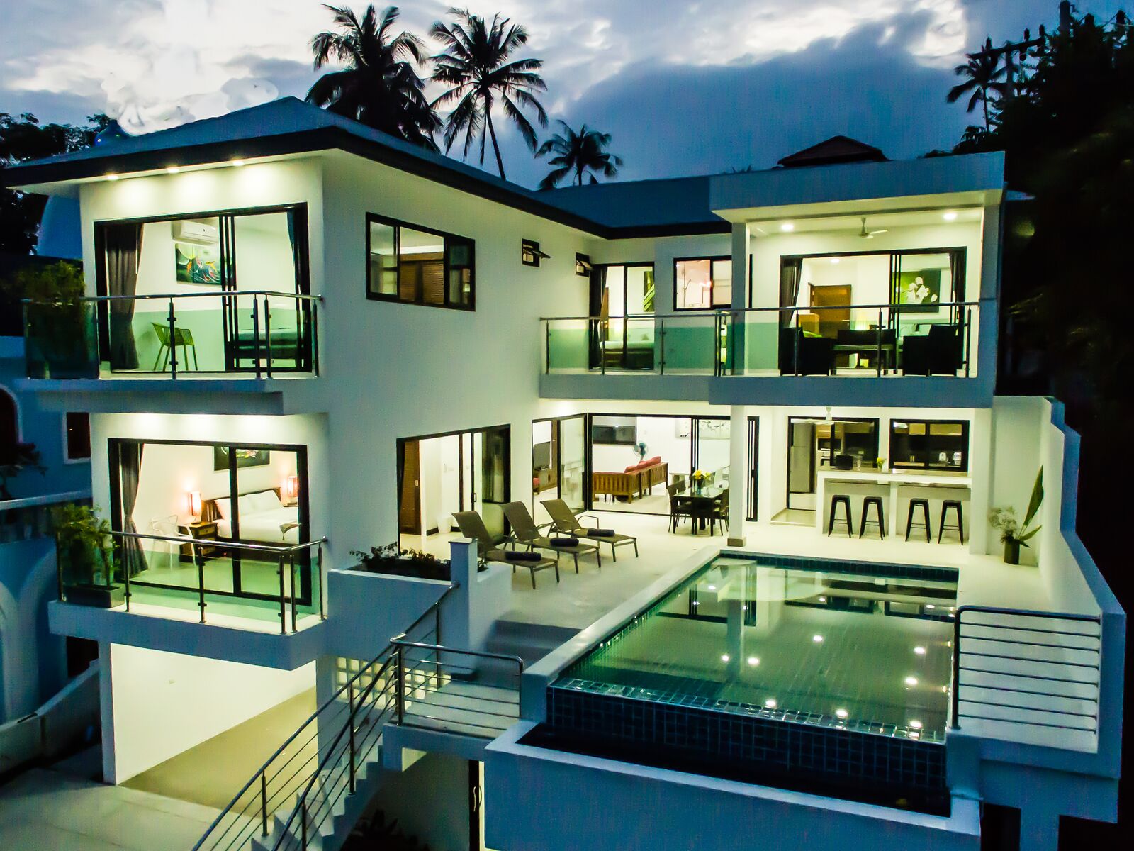 4 Bedroom Sea View Villa with Private Pool at Lamai Koh Samui 