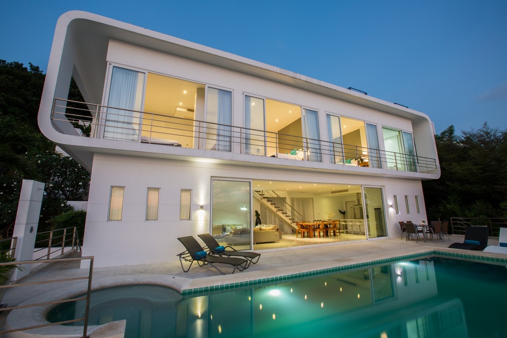 3 Bedroom Option Sea View Villa with Private Pool at Bangrak Koh Samui