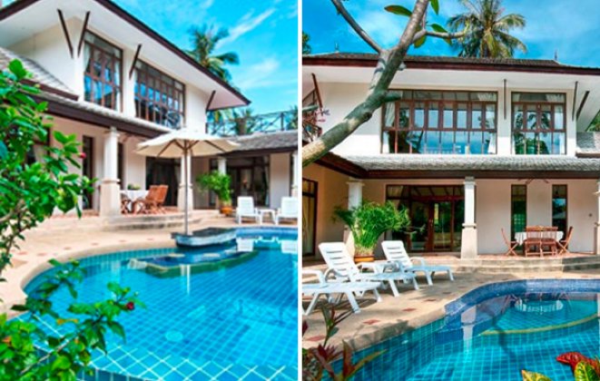 One 3 and One 4 Bedroom Side by Side Villas at Bang Por Koh Samui 