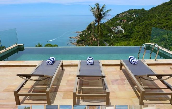 4 Bedroom Sea View Villa with Infinity Pool at Chaweng Ko Samui	