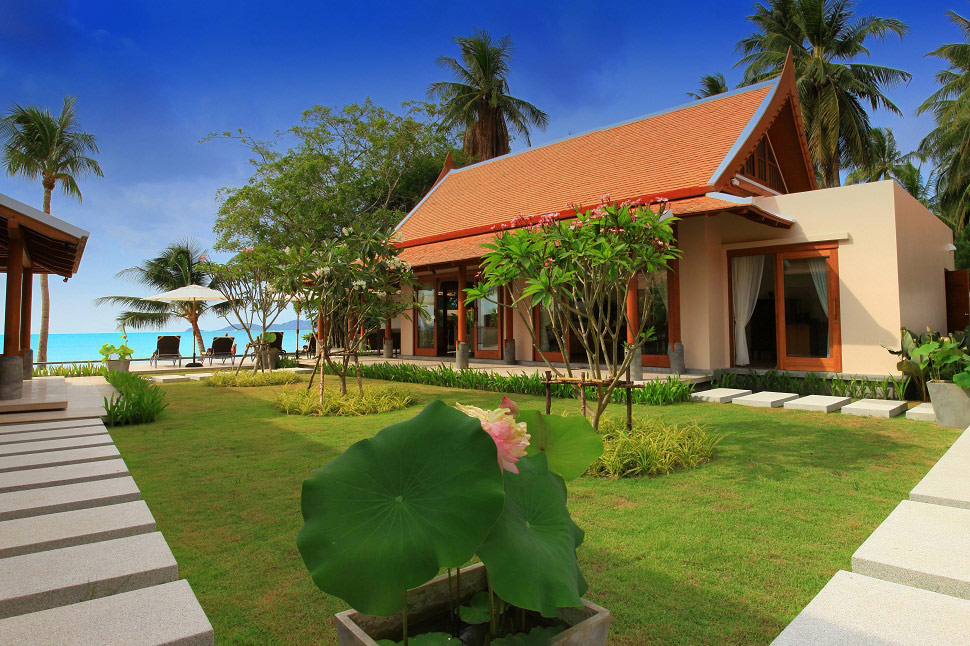 3 Bedroom Option Beach Front Villa with Pool at Lipa Noi Samui Thailand 