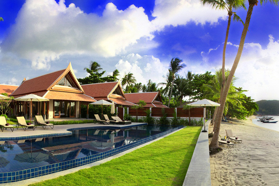 5 Bedroom Beach Front Villa with Pool at Lipa Noi Samui Thailand 
