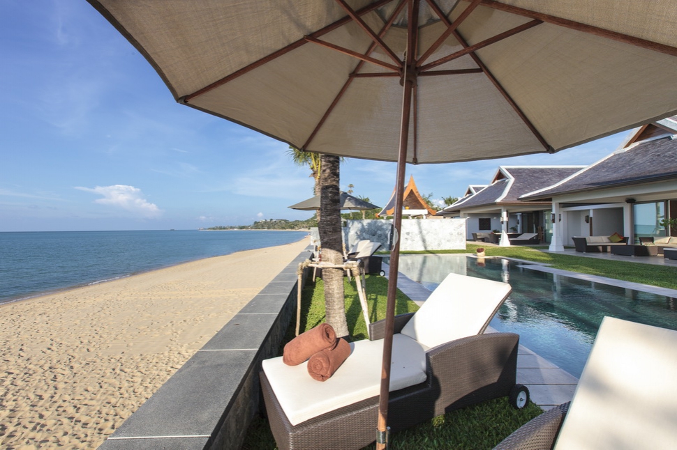 5 Bedroom Option Beach Front Villa with Private Pool at Maenam Koh Samui Thailand