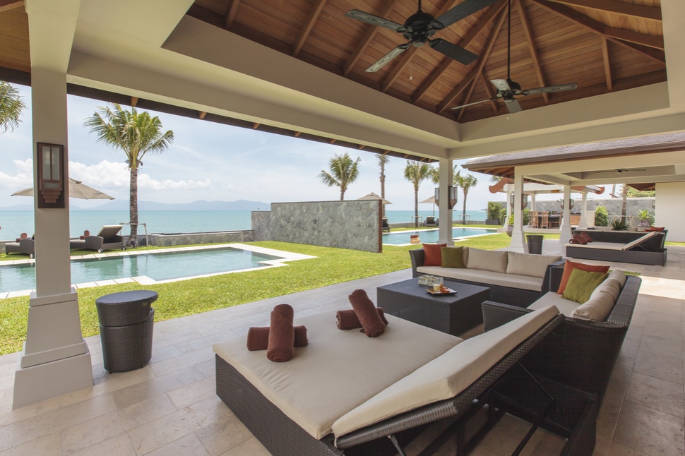 6 Bedroom Option Beach Front Villa with Private Pool at Maenam Koh Samui Thailand