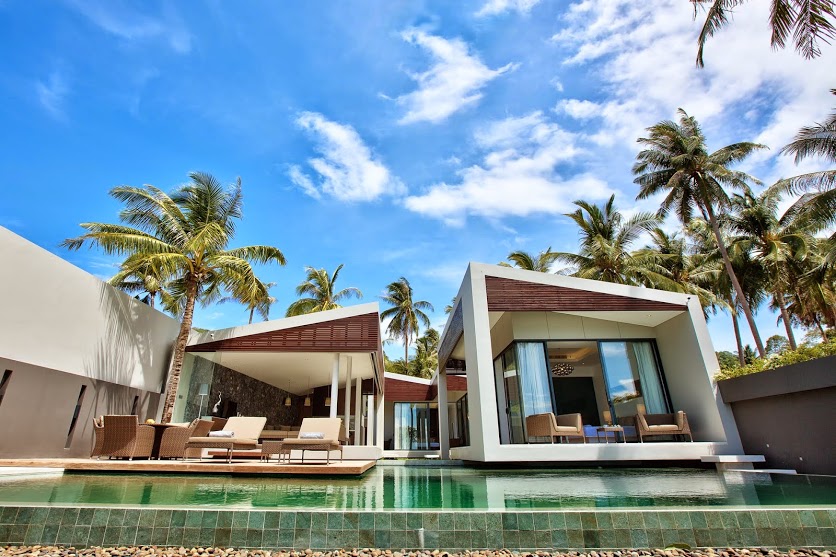 2 Bedroom Option Beach Front Villa with Private Pool at Bang Por Ko Samui Thailand