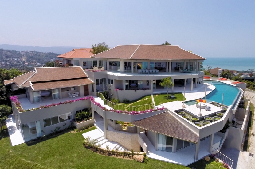 5 Bedroom Option Pool Villa with Sea View at Choeng Mon Koh Samui 