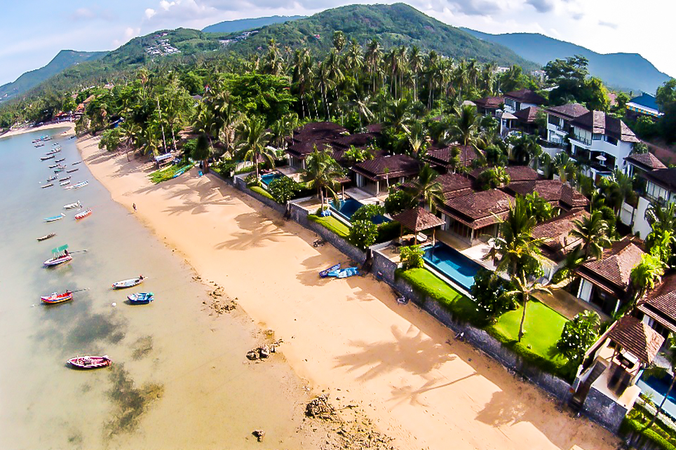 2 Bedroom Option Beach Front Villa with Private Pool at Bophut Samui