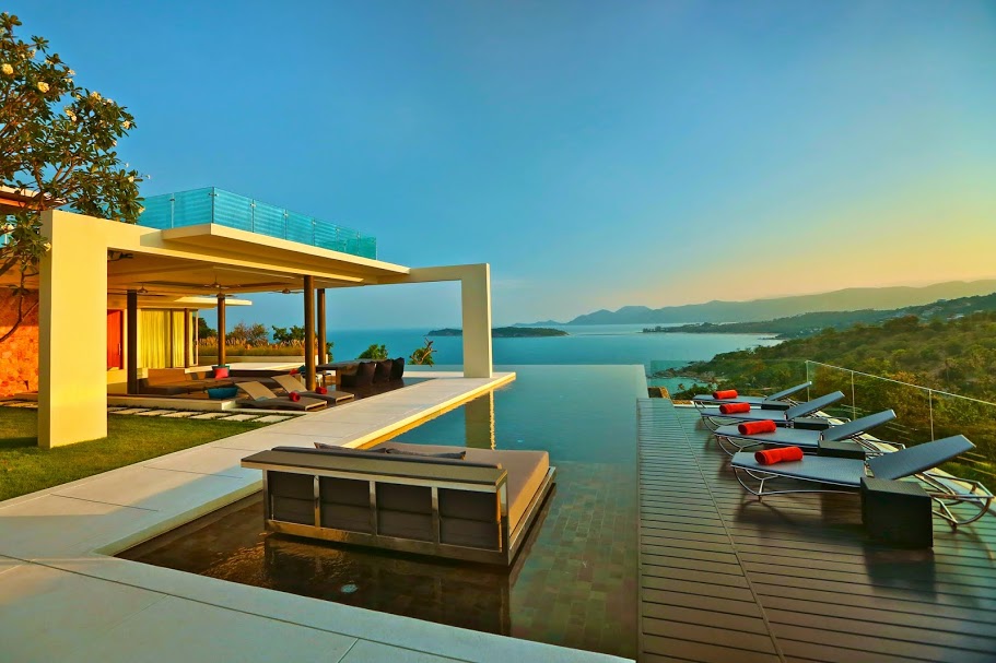 4 Bedroom Sea View Villa with Private Pool at Choeng Mon Samui Thailand