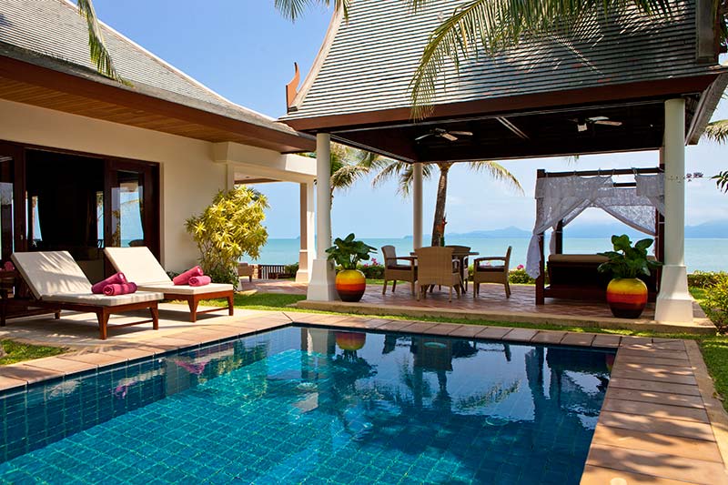 4 Bedroom Beach Front Villa with Private Pool at Maenam Koh Samui