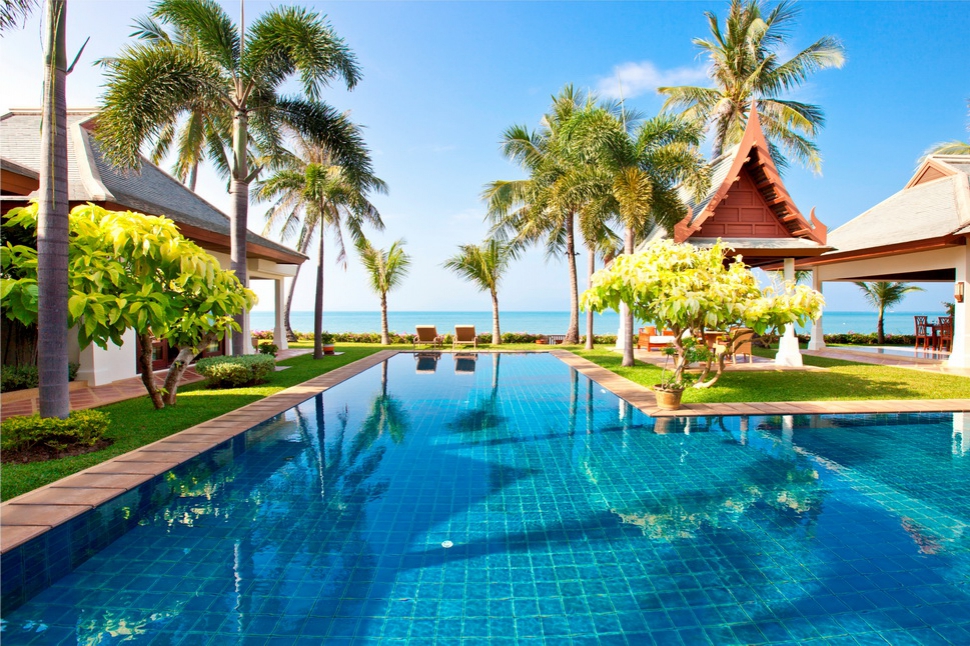 3 Bedroom Option Beach Front Villa with Private Pool at Maenam Samui