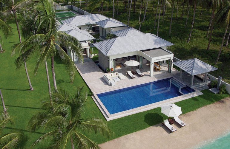 5 Bedroom Luxury Beach Front Villa with Pool at Laem Sett Koh Samui