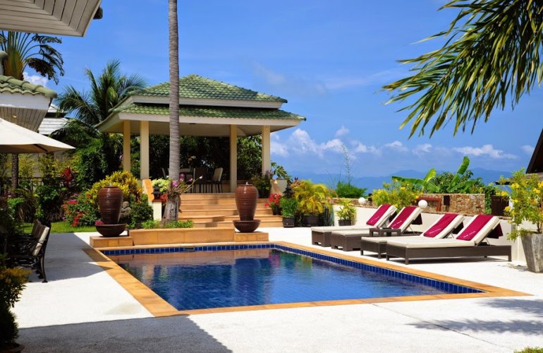 3 Bedroom Sea View Villa with Pool at Bophut Samui Thailand