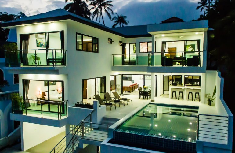 4 Bedroom Sea View Villa with Private Pool at Lamai Koh Samui 
