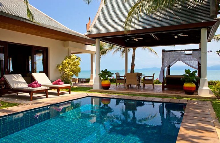 4 Bedroom Beach Front Villa with Private Pool at Maenam Koh Samui